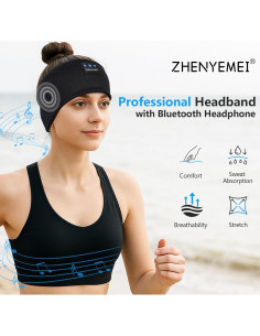 Auriculares para dormir Bluetooth ZHENYEMEI con micrófono HD 2