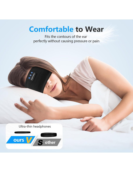 Auriculares para dormir Bluetooth ZHENYEMEI con micrófono HD