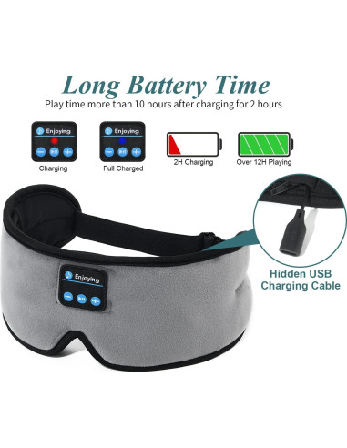 Auriculares para dormir inalámbricos 3D ERNSTING gris con altavoces HD