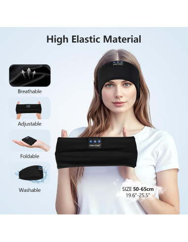 Auriculares para dormir Bluetooth ZHENYEMEI con micrófono HD
