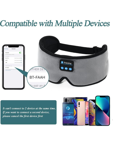 Auriculares para dormir inalámbricos 3D ERNSTING gris con altavoces HD