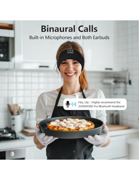 Auriculares para dormir Bluetooth ZHENYEMEI con micrófono HD