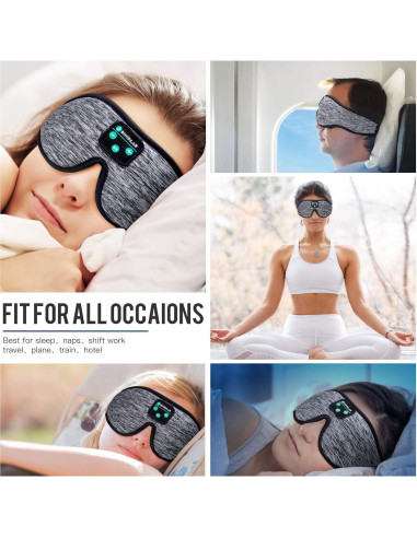 Máscara para dormir Bluetooth Boodlab con auriculares lavables