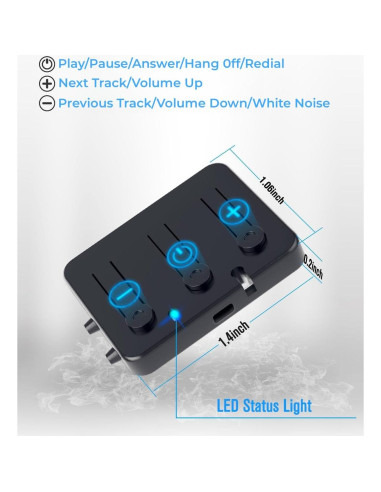 Módulo Bluetooth 5.4 MUSICOZY para Máscara de Sueño con Ruido Blanco