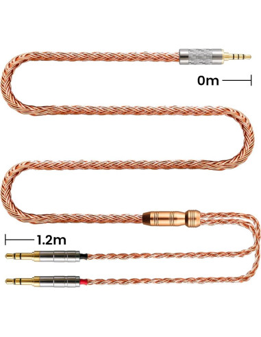 Cable de Reemplazo XIUSHAOT para Auriculares Hifiman 2.5mm