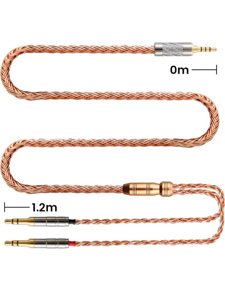 Cable de Reemplazo XIUSHAOT para Auriculares Hifiman 2.5mm