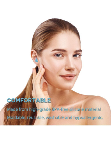 Tapones para oídos Vegpoet de silicona moldeables - 12 unidades