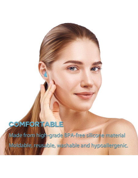 Tapones para oídos Vegpoet de silicona moldeables - 12 unidades