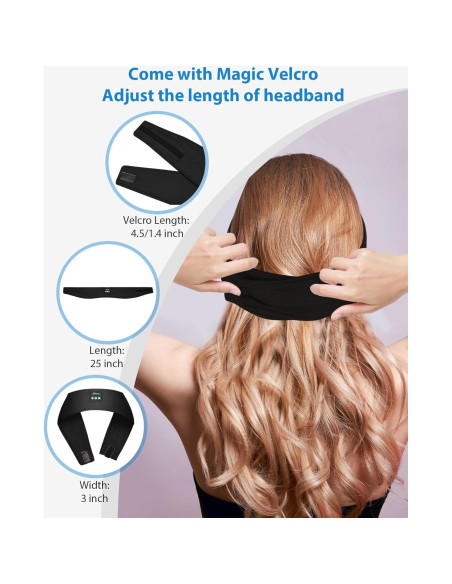 Auriculares Bluetooth ZRUHIG Banda Ajustable para Dormir 2-Pack