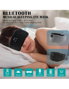 Máscara de Ojos con Auriculares Bluripp, Ruido Blanco 35H 2