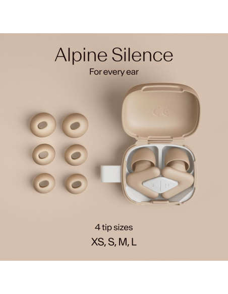 Tapones para oídos Alpine Silence Beige - Reutilizables SNR 22dB