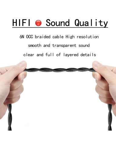 Cable de Audio 3.5mm Doble FAAEAL HE4XX Compatible Hifiman