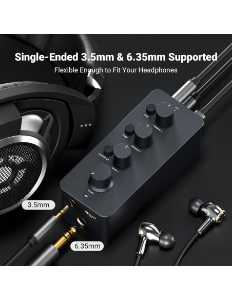 Amplificador de Auriculares Fosi Audio SK01 con Ecualizador 2400mW
