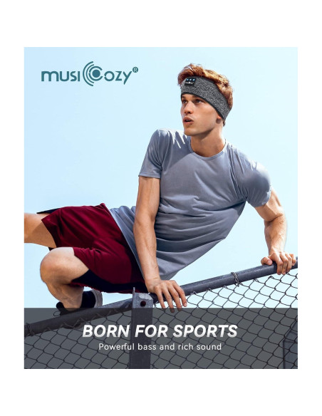 Auriculares Bluetooth MUSICOZY para Dormir Banda Cabeza 14h