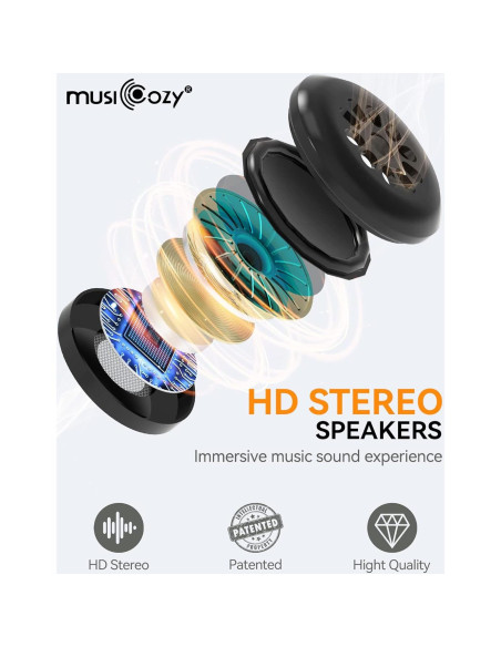 Auriculares Bluetooth MUSICOZY para Dormir Banda Cabeza 14h