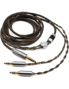 Cable de Audio Trenzado Youkamoo 4.4mm a Doble 3.5mm 1.8m 2