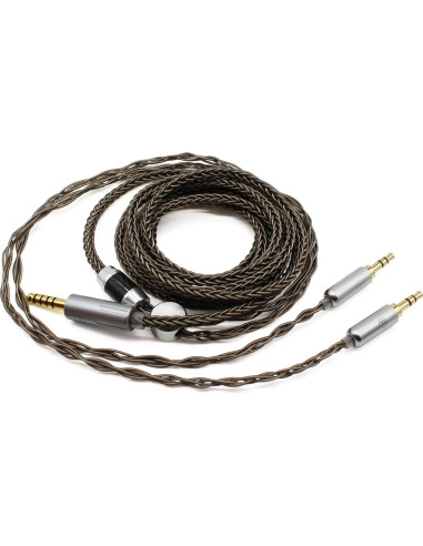 Cable de Audio Trenzado Youkamoo 4.4mm a Doble 3.5mm 1.8m