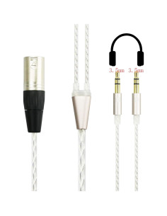 Cable Balanceado XLR 4 Pines NewFantasia 2m Dual 3.5mm Plata 2