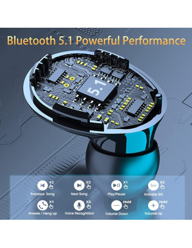 Auriculares Inalámbricos Bluetooth 5.3 M10 HiFi IPX7 Estéreo