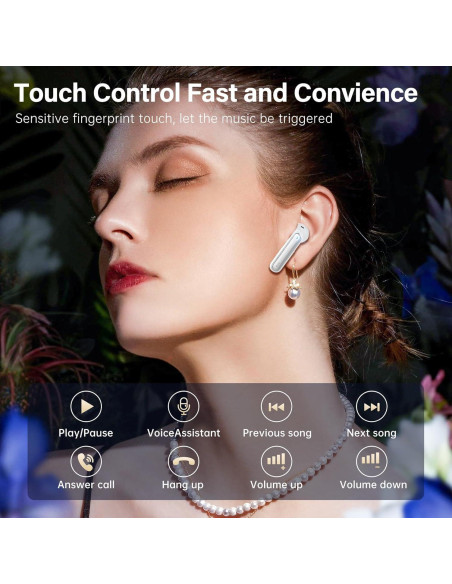 Auriculares Inalámbricos Sisism A10 Pro Bluetooth 5.3 HiFi 50H Auriculares Inalámbricos Sisism A10 Pro Bluetooth 5.3 HiFi 50H