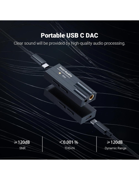Amplificador DAC USB Fosi Audio DS1 HiFi 32bit/768kHz