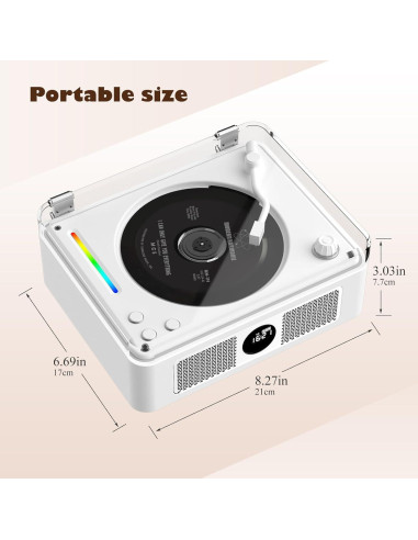 Reproductor de CD Portátil THINKYA Y11 Bluetooth HiFi 2600mAh