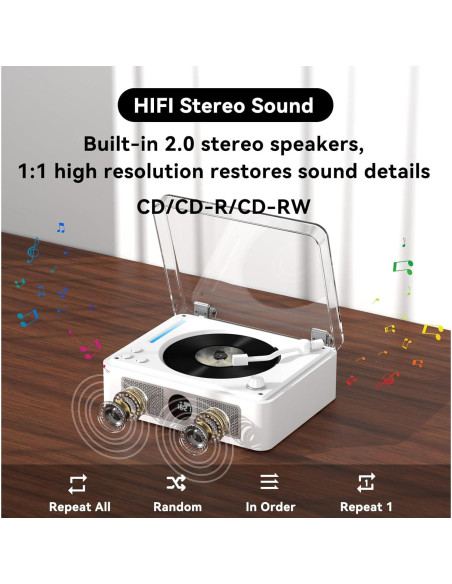 Reproductor de CD Portátil THINKYA Y11 Bluetooth HiFi 2600mAh
