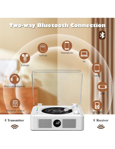 Reproductor de CD Portátil THINKYA Y11 Bluetooth HiFi 2600mAh