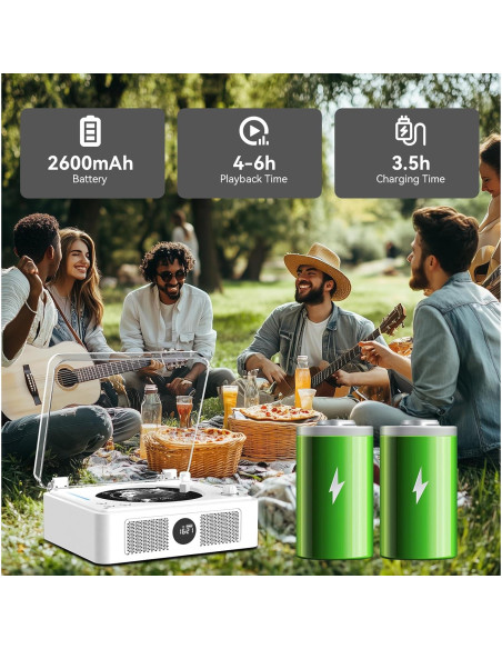 Reproductor de CD Portátil THINKYA Y11 Bluetooth HiFi 2600mAh