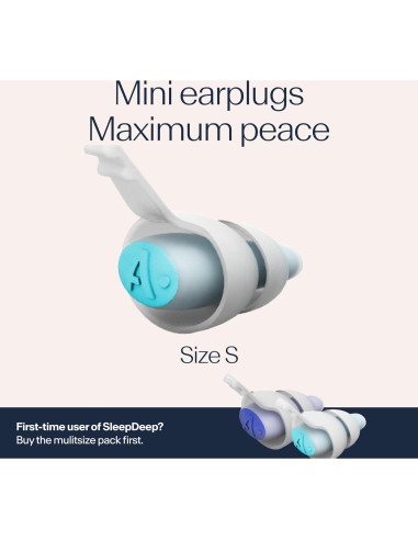 Tapones para oídos Alpine SleepDeep Mini - Gel 27dB - Reutilizables