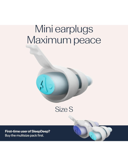 Tapones para oídos Alpine SleepDeep Mini - Gel 27dB - Reutilizables