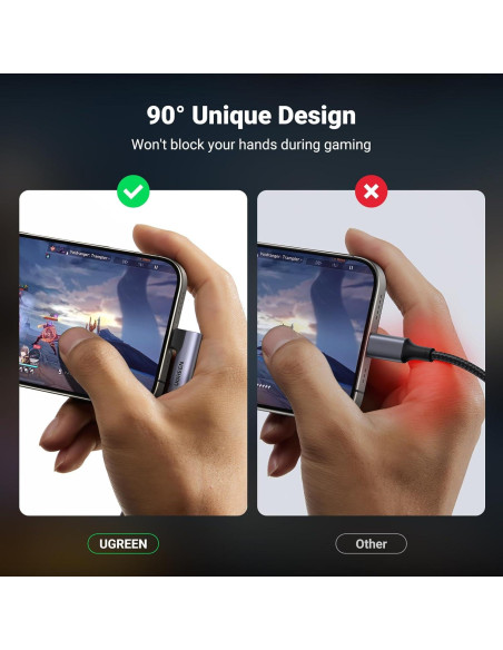 Adaptador de Audio USB C a 3.5mm UGREEN HiFi Gris