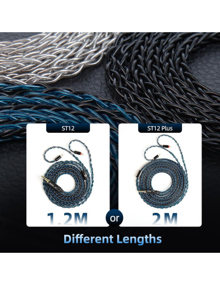 Cable IEM KBEAR ST12 Plus 2m 8 Núcleos 4N OFC 2PIN 3.5MM