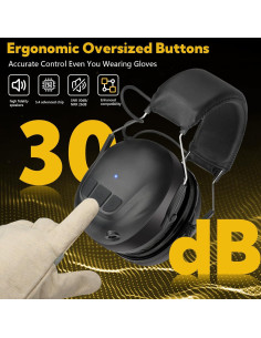 Auriculares de Protección Auditiva Bluetooth 5.4 EP015 30dB 2