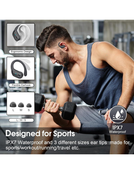 Auriculares Inalámbricos Aptkdoe HD65 Bluetooth 5.4 IPX7 75hrs