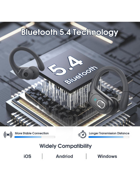 Auriculares Inalámbricos Aptkdoe HD65 Bluetooth 5.4 IPX7 75hrs