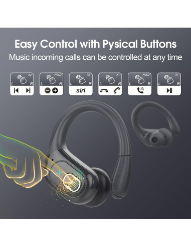 Auriculares Inalámbricos Aptkdoe HD65 Bluetooth 5.4 IPX7 75hrs