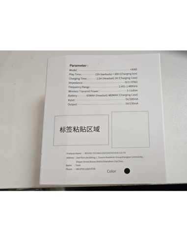 Auriculares Inalámbricos Aptkdoe HD65 Bluetooth 5.4 IPX7 75hrs