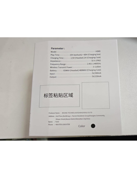 Auriculares Inalámbricos Aptkdoe HD65 Bluetooth 5.4 IPX7 75hrs