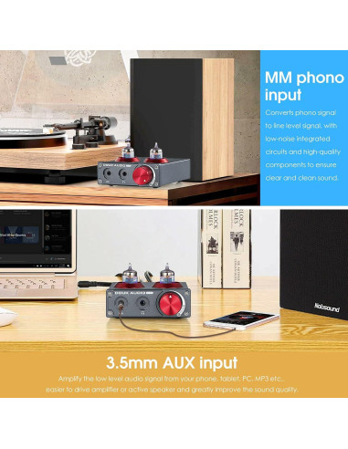 Preamplificador de Válvula Douk Audio T4 PRO para Tocadiscos MM