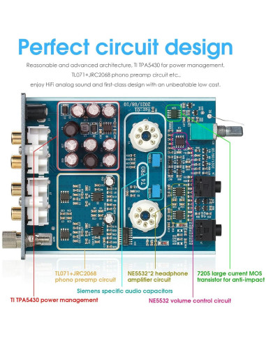Preamplificador de Válvula Douk Audio T4 PRO para Tocadiscos MM