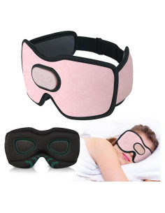 Máscara de Sueño Inalámbrica SYPVRY Rosa con Auriculares Bluetooth