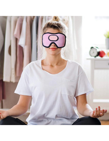 Máscara de Sueño Inalámbrica SYPVRY Rosa con Auriculares Bluetooth