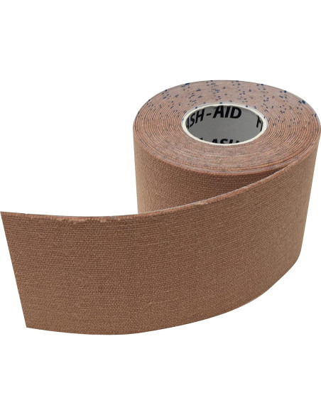 Cinta de Kinesiología Flash-Aid Beige 5.08 cm x 4.88 m - Paquete de 4