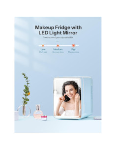 Mini Refrigerador de Maquillaje Reemix 4L con Espejo LED 2