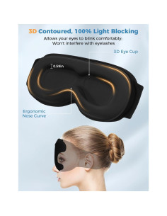 Máscara para dormir Bluetooth Mixiba 3D con altavoces 2