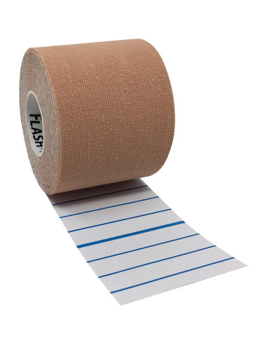 Cinta de Kinesiología Flash-Aid Beige 5.08 cm x 4.88 m - Paquete de 4