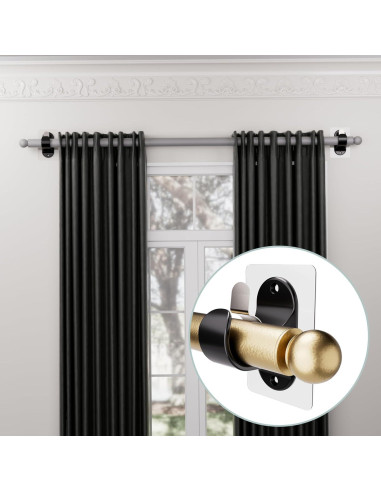 Soportes de Barra de Cortina Antimbee 8 Pcs Adhesivos 8 kg