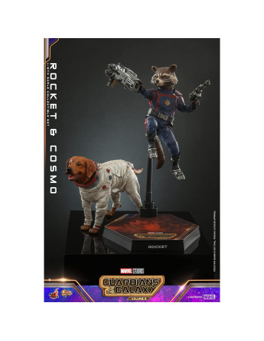 Figurita Rocket y Cosmo 1/6 Hot Toys Guardians Vol. 3