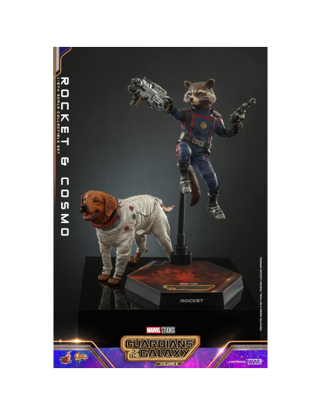 Figurita Rocket y Cosmo 1/6 Hot Toys Guardians Vol. 3 Figurita Rocket y Cosmo 1/6 Hot Toys Guardians Vol. 3